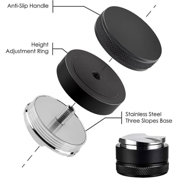 53mm Kaffedispenser til formalet kaffe, Barista-tilbehør, Tamper, Kaffedispenser, 304 rustfrit stål