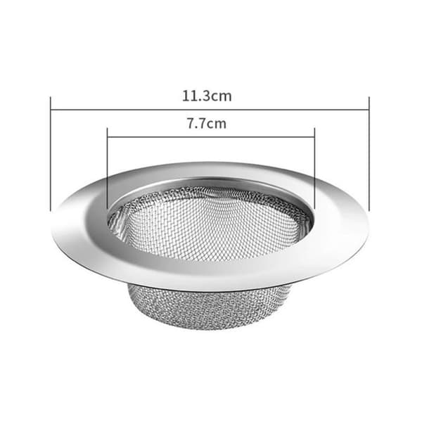 Sæt med 2 afløbssier, afløbssi i rustfrit stål, 11,3 cm afløbssi, vaskesi, afløbssi