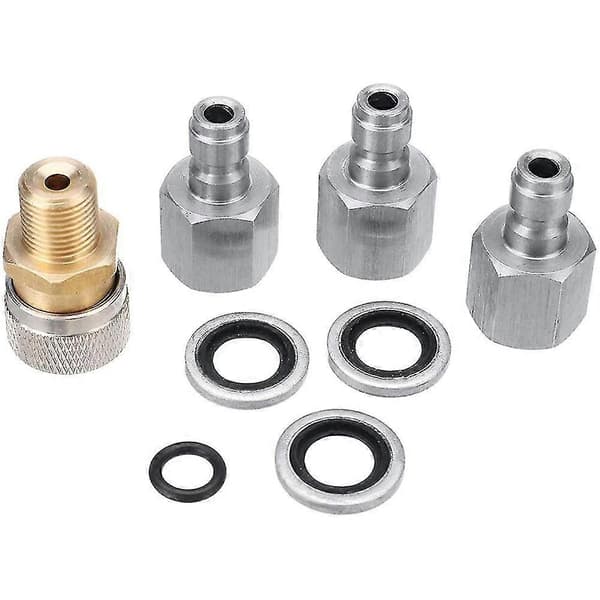 1/8 BSP hurtigkoblingsadaptersett, hurtigkoblingsadapter for PCP-luftlading i rustfritt stål