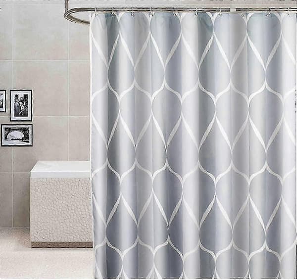 Duschdraperi 200x200cm, Vattentätt Tvättbart Mögelbeständigt Polyesterduschdraperi Grey