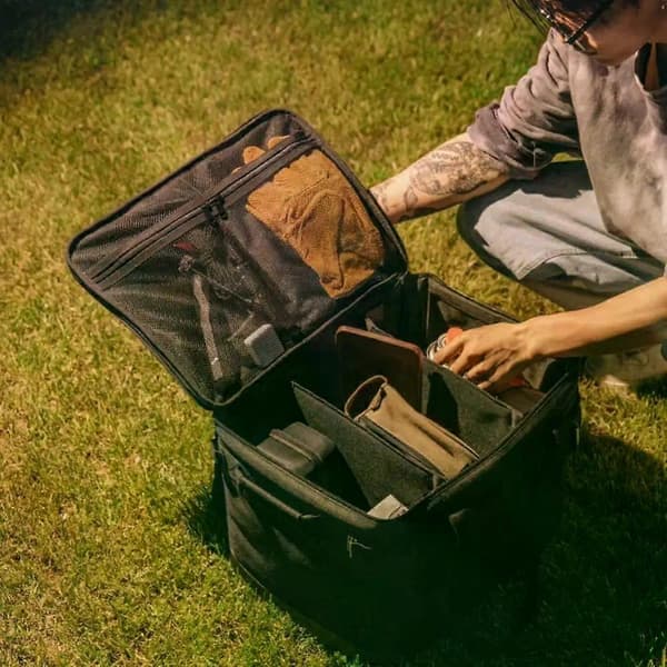 Utendørs Camping Piknikpose Oppbevaringspose Piknik Turmatpose Stor Oppbevaringslampe Bestikkpose Camp Bag C