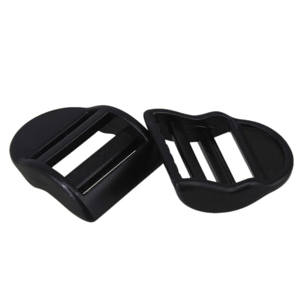 20 x kraftig 20 mm svart plast webbing stige lås spenne stropp justering