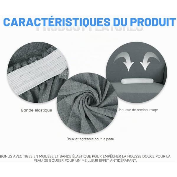 3-seters sofatrekk - 1 del - Stretch Jacquard - Sklisikkert og beskyttende - Stue og