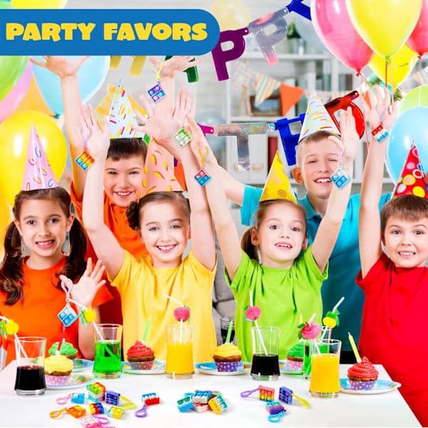 Fidget Pop it legetøjssæt – Nøglering pop fidget legetøj bulk festgaver til børn – Vælg form og mængde Square 30pcs