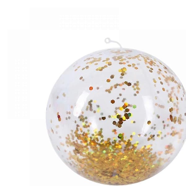 Oppustelige badebolde - Elegant glitterkonfetti Premium, kraftige vinylflydere til pool- og strandfester