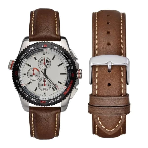 Ægte læderudskiftningsrem til Samsung Galaxy Watch8, unisex, sort, 18mm sort 18mm
