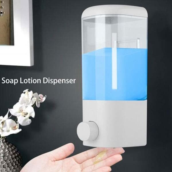 Jeffergarden Vægmonteret manuel flydende vaskemiddeldispenser, 500 ml sort sæbedispenser opvaskemiddeldispenser til bruser