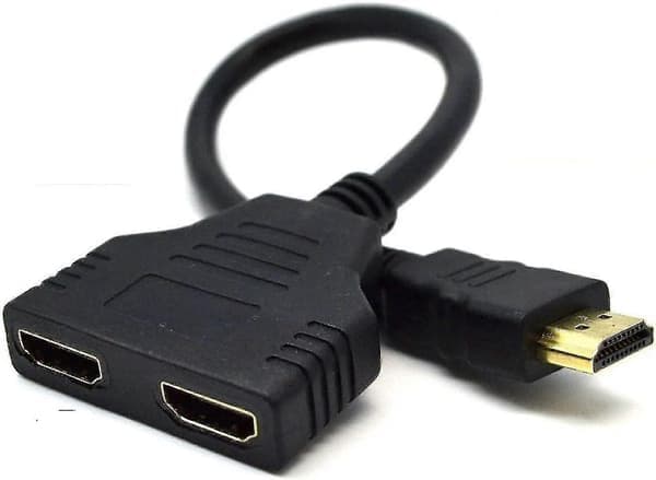 Splitterkabel Han 1080p Til Dobbelt Hdmi Hun 1 Til 2 Vejs Hdmi Splitter Adapterkabel