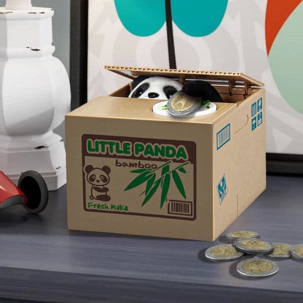 Elektronisk sparegris - Panda sparegris multi-farvet