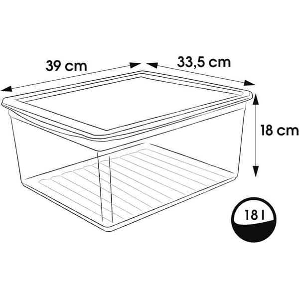 Förvaringslåda - 1 Enhet - Transparent PP-plast - Säker sidostängning - Hem och trädgård