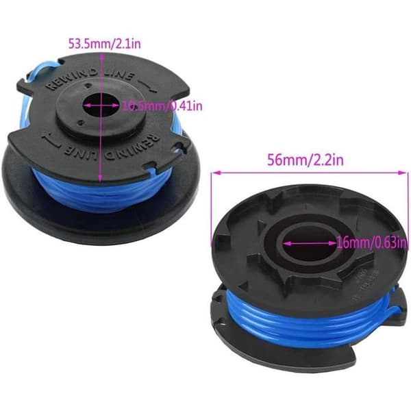 Ryobi One+ AC14RL3A 18V 24V 40V 1.65mm 3.35m Buskrydder Erstatningslinjespole (12 spoler + 2 endehætter)