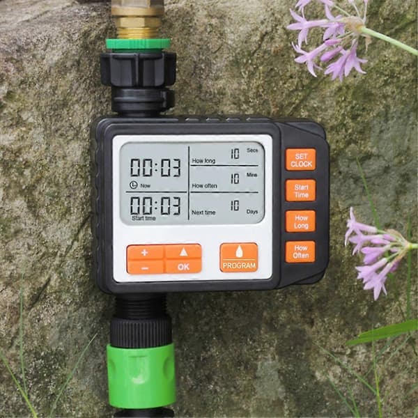 Trädgårdsbevattningstimer Bevattningskontroll Mekanisk Automatisk Sprinkler Programmerbar Ventil Utomhusslang Droppsprinklerverktyg EU plug
