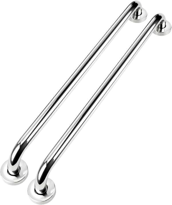 Badeværelse sikkerhedsgreb, rustfrit stål (2-pak) Brusegreb sikkerhedsgreb til badekar, bruser, toilet, 60 cm