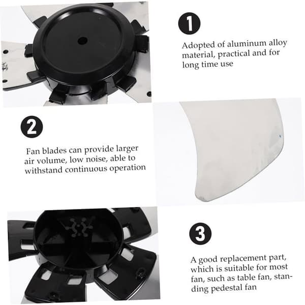 Ventilatorblade - 5 Stykker - Aluminiumslegering - Dobbeltlag Lydløs - Til Ventilator