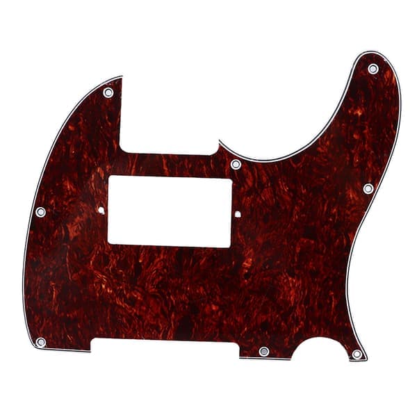 Gitarrplektrumskydd PVC Anti Scratch Dekorativ Brusreducerande Gitarrskyddsplatta för Fender Telecaster Röd