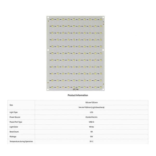 10 kpl Bambu CMYK LED-taustavalolevyä CMYK Lithophane LED-taustavalolevy 5V1A USB-C-virtalähde 10x11 110bit