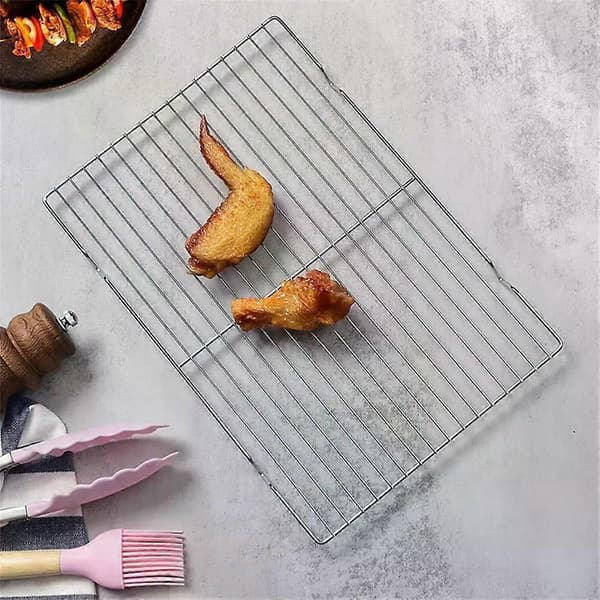 Rustfrit Stål Måtte Net Gitter Form Rektangel Grill Grillnet Udendørs Madlavningstilbehør Style A 3PCS