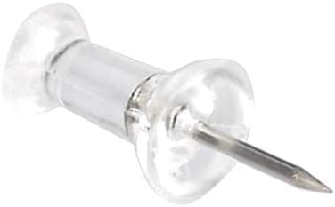 Trykkstifter, klart plasthode, stålspiss, 100/200-pakning Clear 200Pcs