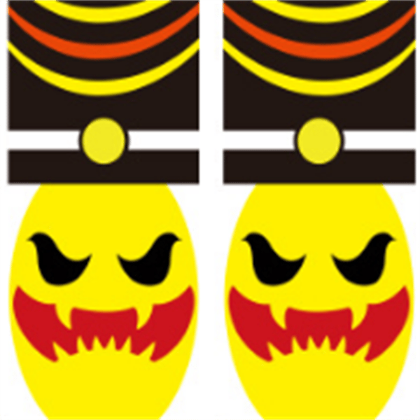 Polyester Halloween-dekorationer, kreativ gyser sjovt billede Sort Black