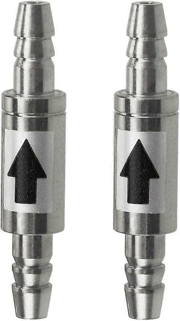 2 delar engångs CO2-backventil i rostfritt stål, luftdiffusorregulatorrör utan retur