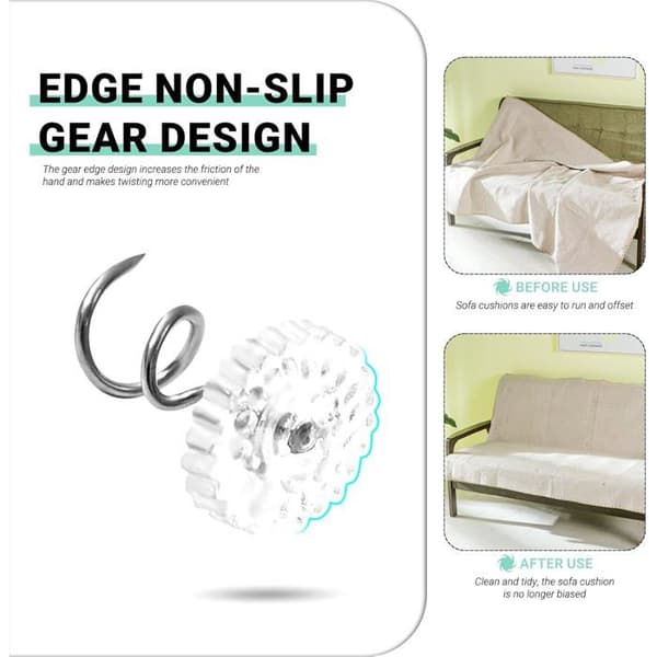 Sofaspiker - 100 stk - Stål og plast - Anti-skli spiralfeste - Trekk og
