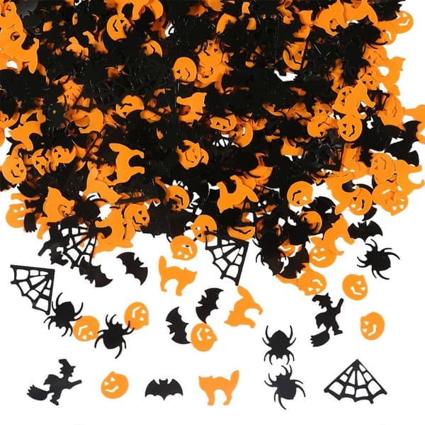 Halloween Konfetti Spöke Pumpa Fladdermus Häxa Spindel 150g 150g