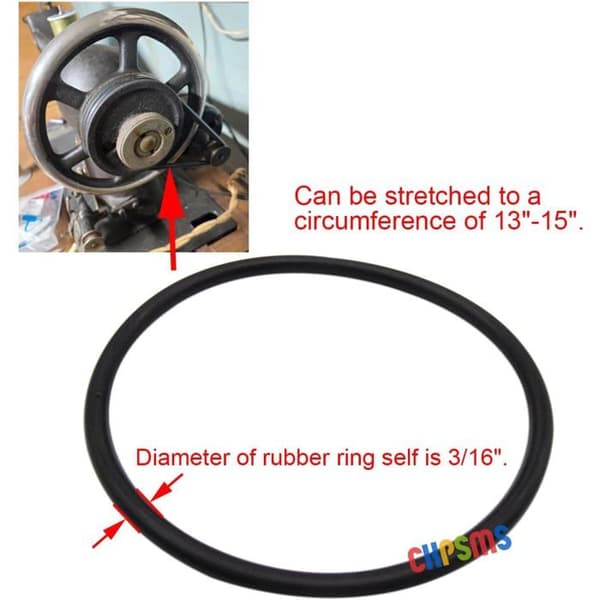 Set med 4 elastiska remmar 5 mm nitrilgummi omkrets 33-38 cm motortransmission tyst