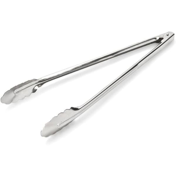 Tang - 1 enhet - Rustfritt stål - Eikebladtupper - Kjøkken og buffet - 40 cm