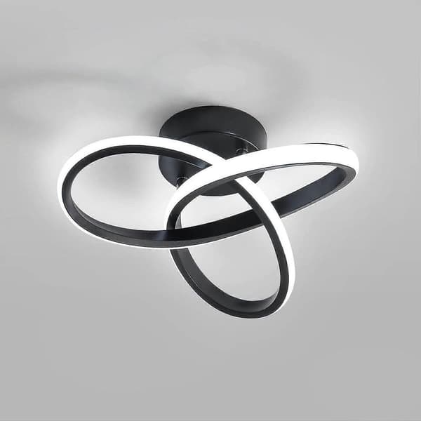 Svart LED-taklampe