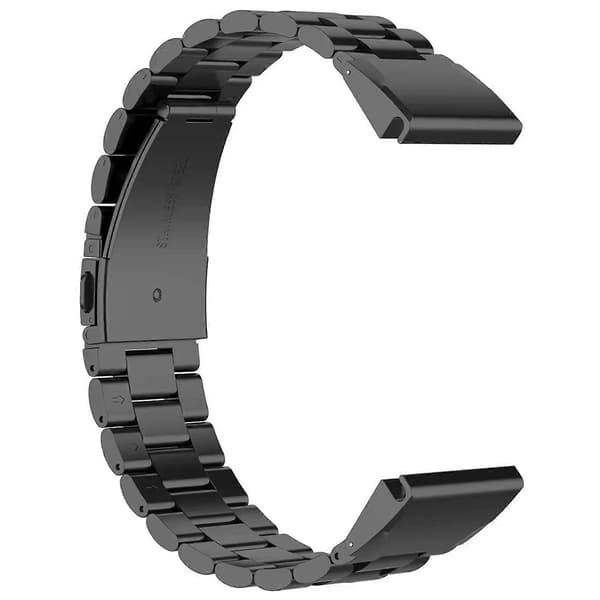 Til Garmin Fenix 7X/7X Pro/6X Quickfit 26mm Rustfrit Stål Rem 3 Perler Urrem - Sort