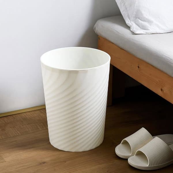 12L Søppelbøtte, Mørkeblå, Solid Plast, Kompakt Design for Kontor, Soverom, Kjøkken