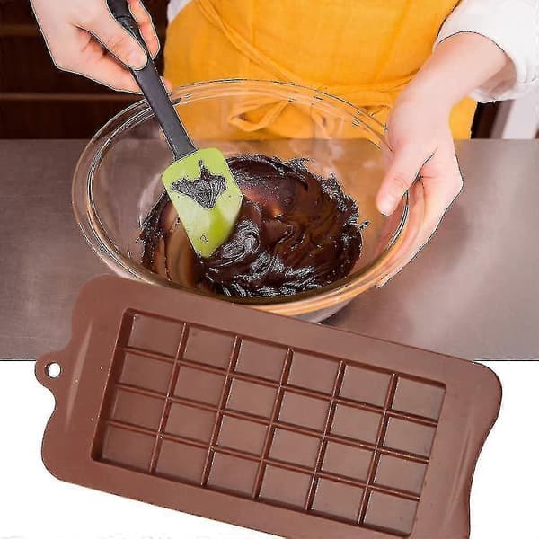 4 st silikonchokladformar, brytbar non-stick bakplåt