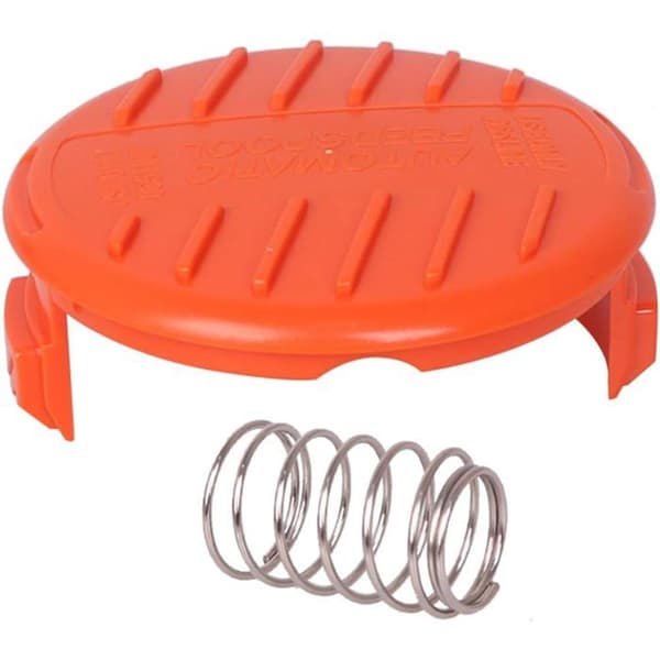 Sæt med 4 spolehætter + 4 udskiftningsfjedre kompatible med BLACK+DECKER RC-100-P trimmere