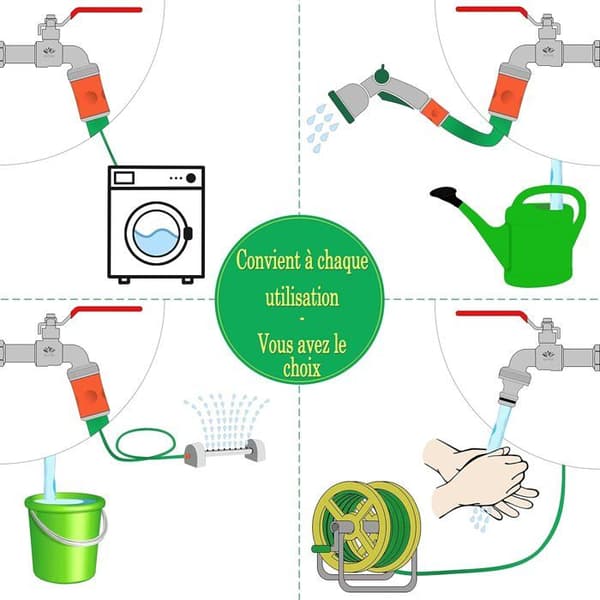 1/2\" Messing Vandhane - Rustfri & Frostsikker + Montering & Gratis E-bog, Til Have/Vaskemaskine
