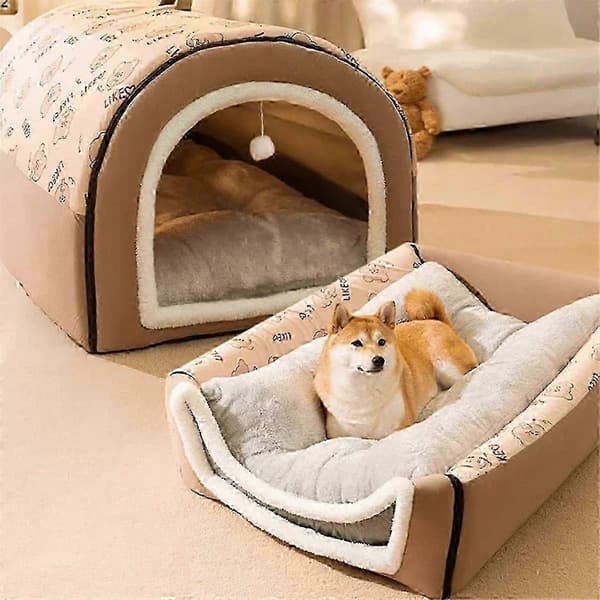 Vinterhundehus Varm Hundehusmatte Avtakbar Vaskbar Hundeseng Rede Dyp Søvntelt For Mellomstore Store Hundehus S