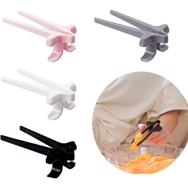 4 par fingerpinner for snacks, ekstra spisepinner for rene hender