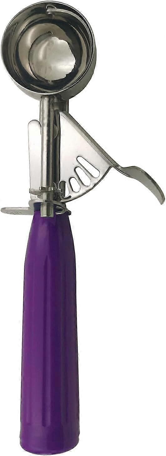 Fruktskopa Dessertsked Rostfri Stålsked för Kalla Drycker Glasskopa, Innerdiameter 40mm (Lila)