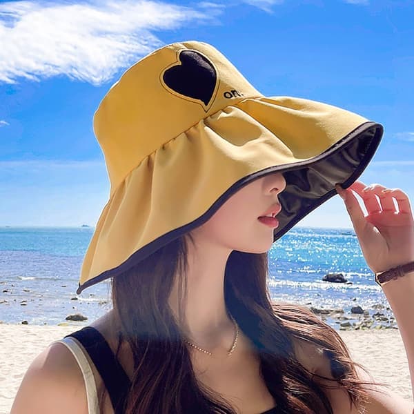 Sommermode Piger Stofhat Solhat Sommerhat GUL gul yellow