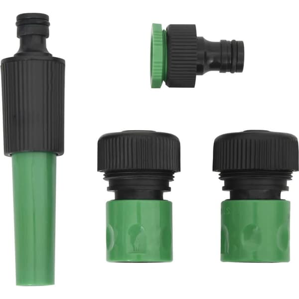 Trädgårdsslang med kopplingssats, grön, 19 mm x 10 m, PVC