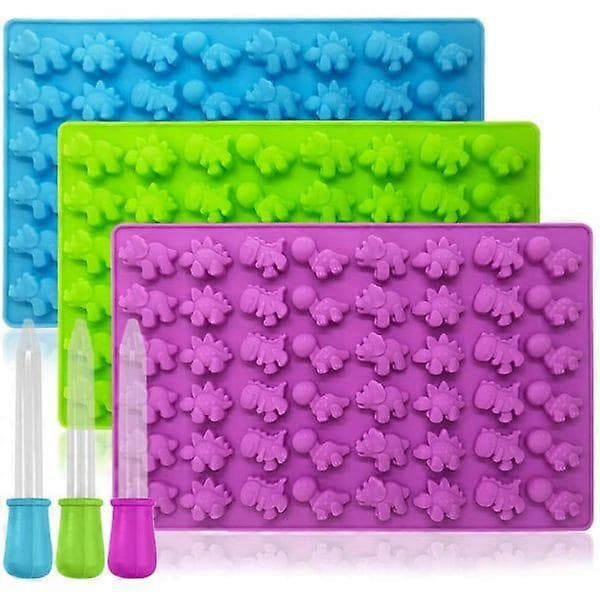 Mini 48-form med sød lille dinosaurform, blød form med pipette