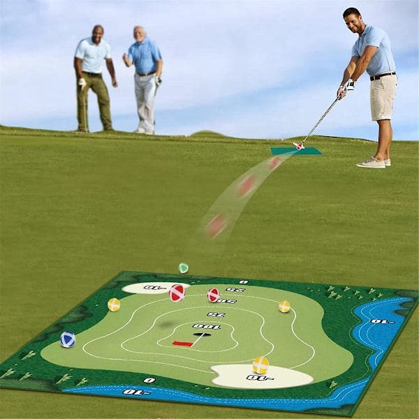 Chipping Golfspilsmåtte Chipping Spil Med Chip Golfbolde Sæt Måtte Indendørs Udendørs Kastespil Til