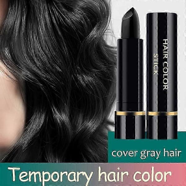 Root Touch-Up Stick - Tillfällig hårfärgningspenna - Gråhårstäckning - Semi-permanent vattentät långvarig täckning för hår och skägg Brun