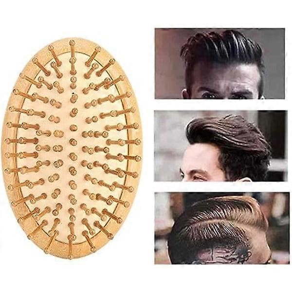 1 st massagekam, hår massager hårbottenborste för tillväxt huvud bambu