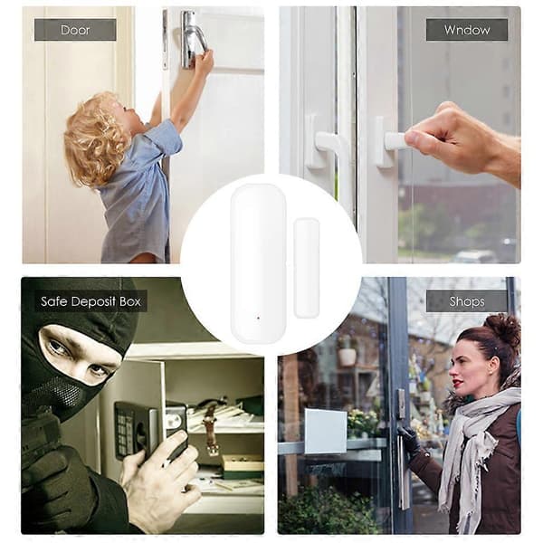 Wifi Smart Dør/Vindu Sensor Alarm Detektor Sikkerhet Alexa Google