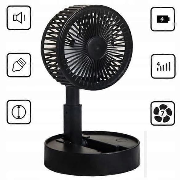 USB-opladende kraftig skrivebordsventilator mini USB stående skrivebordsventilator