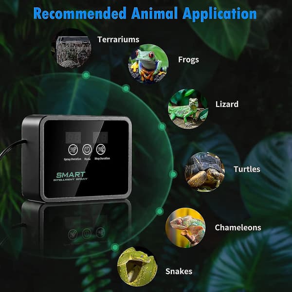 Intelligent dimsystem för reptiler, automatiskt dimsystem för terrarium, dimsystem för regnskog, bevattningssystem för inomhusväxter