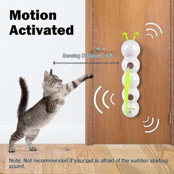 Caterpillar Smart Cat Toy Interaktiv Caterpillar Kattelegetøj til Indendørs Katte