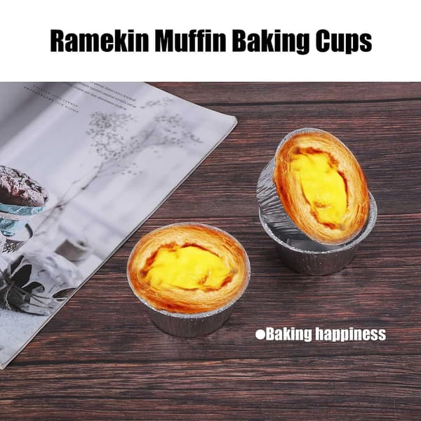 150 stk. Cupcakeforme af aluminiumsfolie, Ramekin Muffinsbageforme, Engangs Muffinsforme, Ramekin