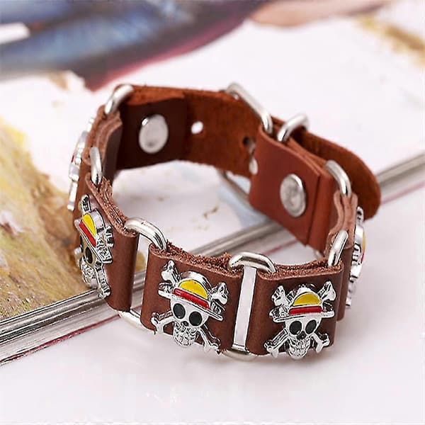 Et-stykke Kranie Læderarmbånd Armbånd