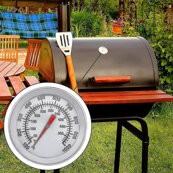 Grilltermometer, Ugnstermometer i Rostfritt Stål Max 500c/1000f Analog Displaytermometer för Ugn, Pizzaugn, Vedugn